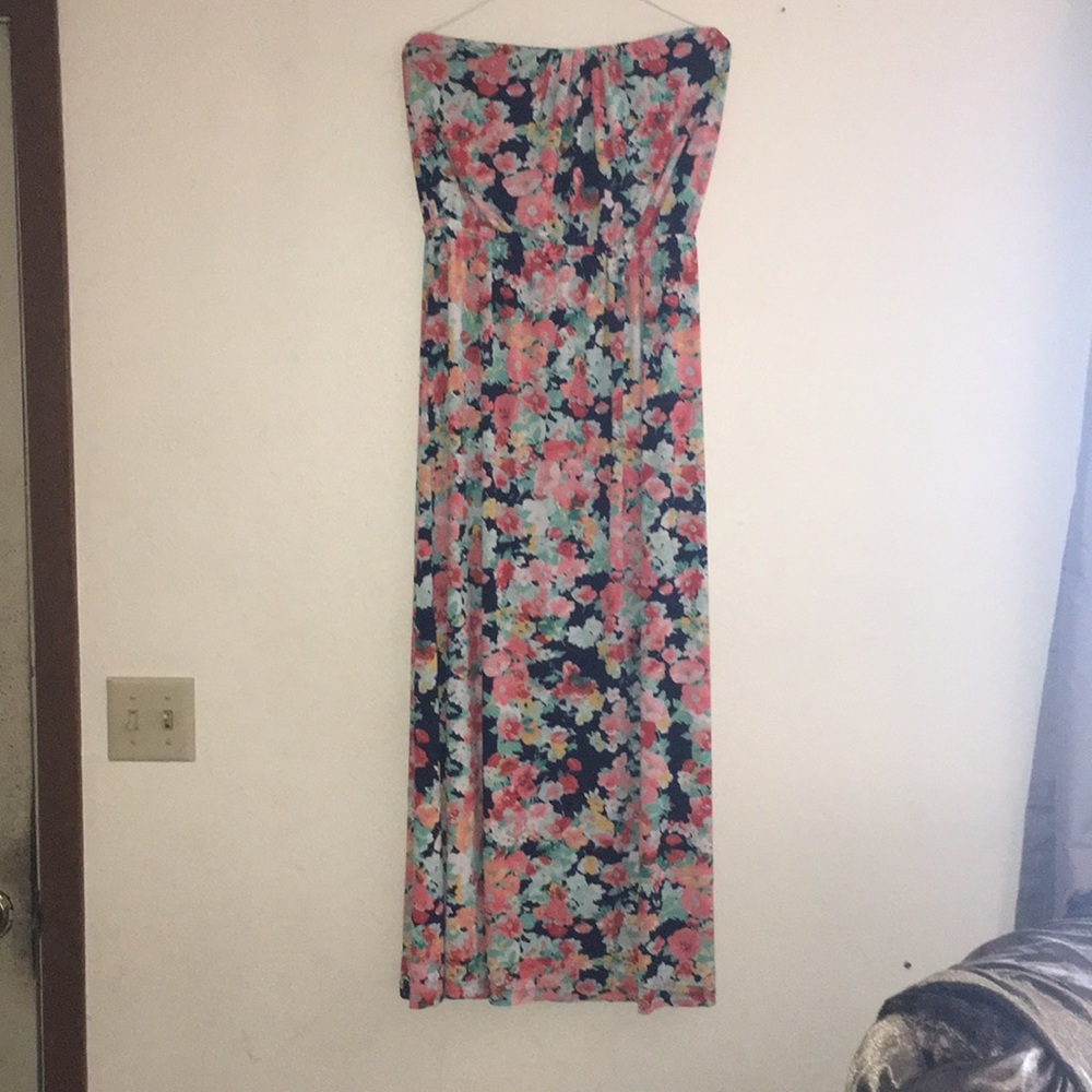 Strapless maxi dress